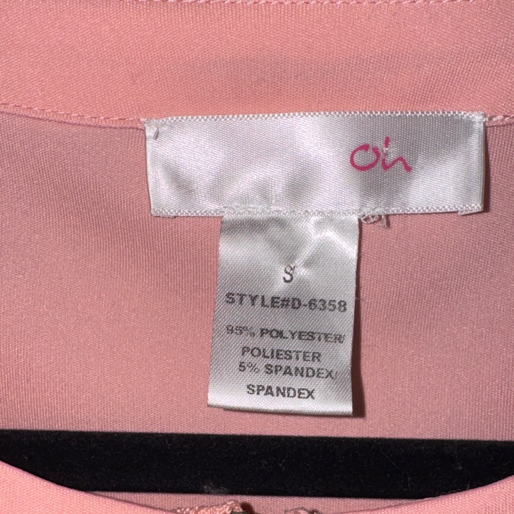 Elegant Pink Sleeveless Peplum Blouse - Picture 5 of 7